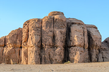 alula sandstone mountain saudi arabia nature 