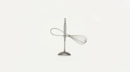 Obraz premium Retro Kitchen Utensils - Egg Beater and Whisk on White Background