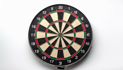new clean professional sisal steel dartboard isolated white background dart sport hobby leisure time concept