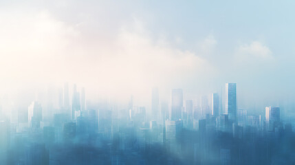 Blurred cityscape background with bokeh effect, light and airy feel, blurred urban skyline