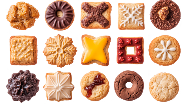 Christmas cookies, isolated on a white background