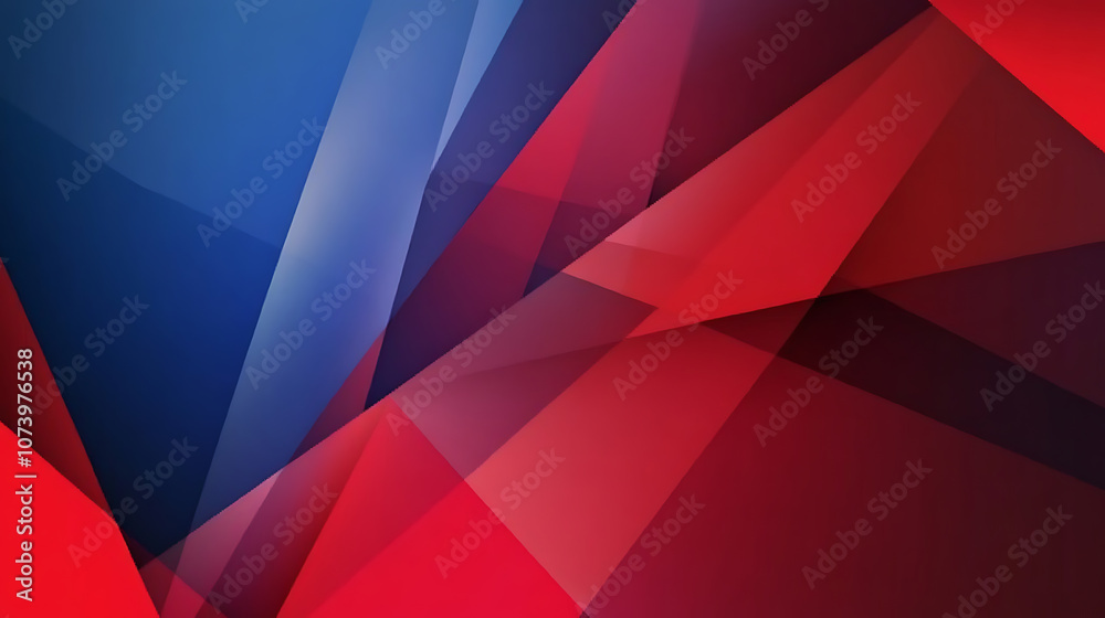 Aufkleber red, white and blue vector background with flowing lines