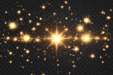 2D sparkle effect with bright, twinkling stars and glimmers