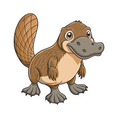 Realistic Platypus vector art illustration 