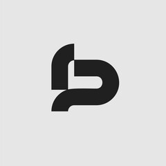 P abstract modern minimalist logo