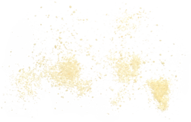 Parmesan cheese grated isolated on white, top view	