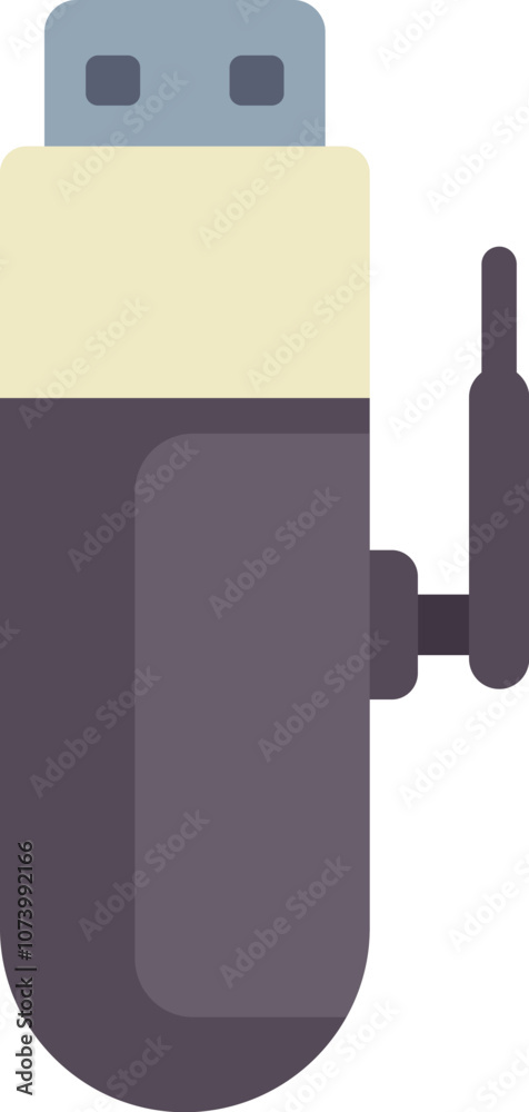 Poster wifi usb adapter plugging into usb port and providing wireless network connection