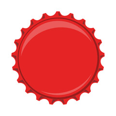 Top view of a blank bottle top or bottle cap vector illustration