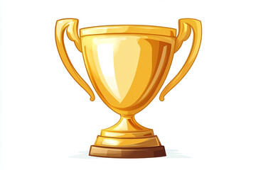 gold cup isolated on white