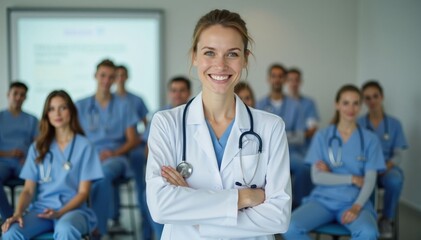 Doctor Leads Medical Training Session