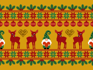 Christmas Pattern - Vector illustrator digital file download for print, printable, wallpaper, background, rug, book cover, gift wrapper and many projects.