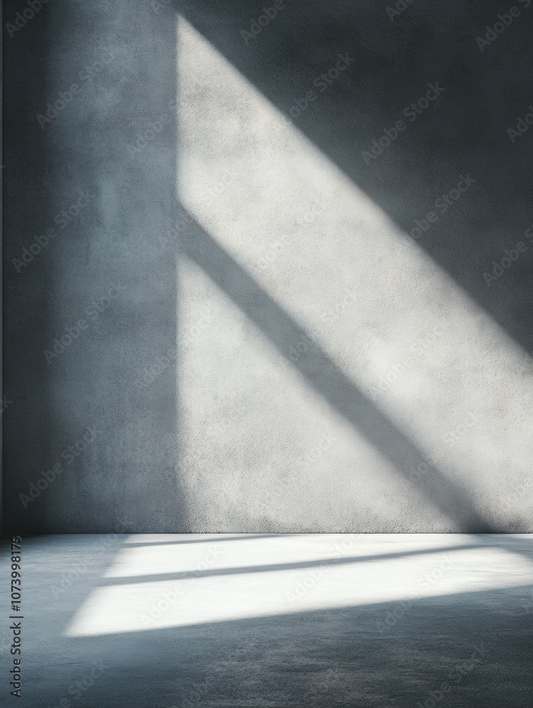 Poster soft light streams through, creating striking contrasts of shadow and illumination in a serene, mini