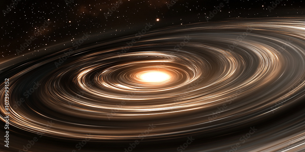 Aufkleber spiral galaxy rotating in the universe with stars in the background