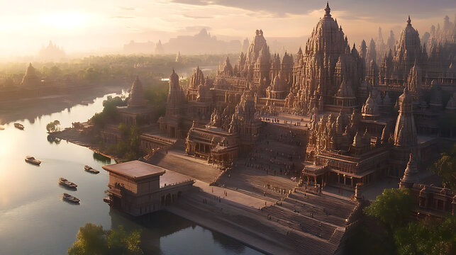 Lord ram and sitas divine presence graces the sacred city of ayodhya