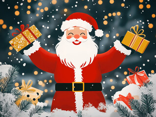 Santa Claus with gifts