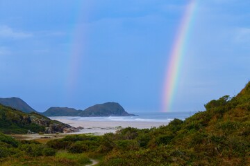rainbow over the ocean