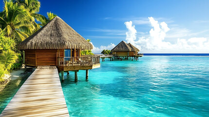 Serene tropical paradise of french polynesias tahiti island a south pacific gem with turquoise waters and lush landscapes