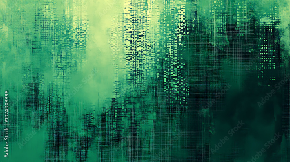 Poster vibrant green gradient with textured abstract patterns modern background design digital illustration