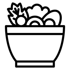 Gastronomy icon black line