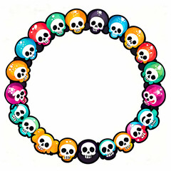 Cute skull border