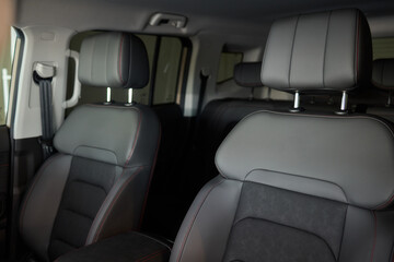Discover the Stylish Car Interior with Premium Leather Seats for elegance and comfort
