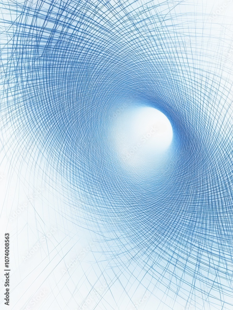 Poster A captivating abstract background features intertwining blue and white network lines creating a three-dimensional effect, enhancing visual interest. Generative AI