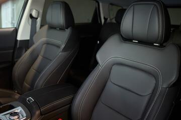 Discover the Stylish Car Interior with Premium Leather Seats for elegance and comfort