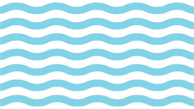 Fondo abstracto de ondas, olas celeste que simulan agua sobre blanco.