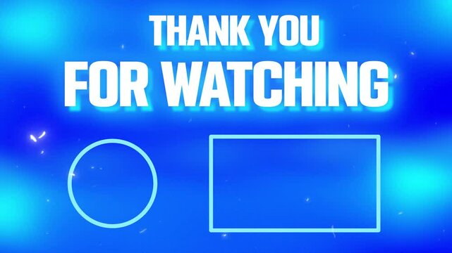 Thank you for watching blue fantasy glowing background. 4k animation