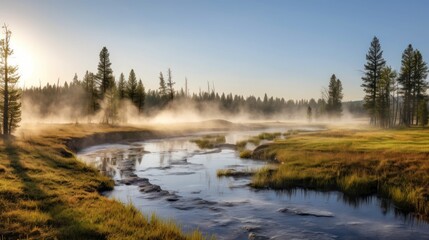 Fototapeta premium Misty Morning River