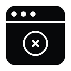 Obraz premium Simple Website glyph icon. The icon can be used for websites, print templates, presentation templates, illustrations, etc