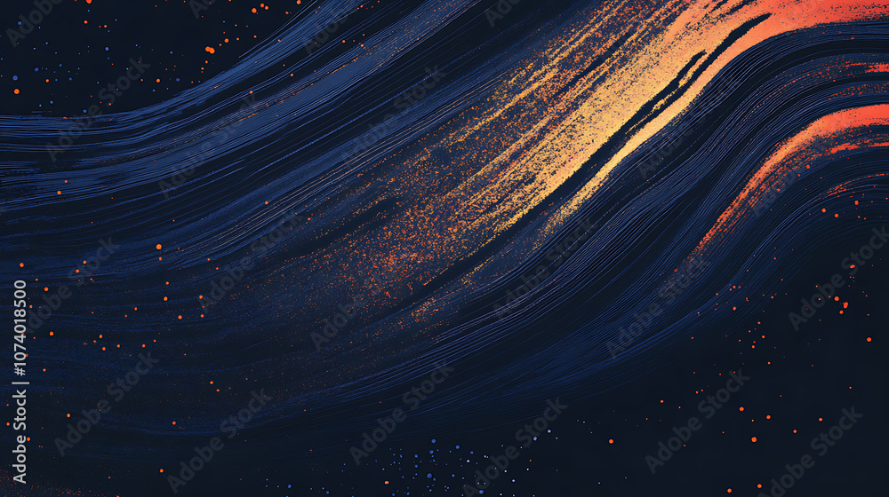 Leinwandbilder big data visualization concept with abstract glowing lines on dark background for business technolog