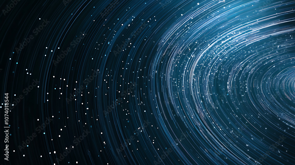 Leinwandbilder big data visualization concept with abstract glowing lines on dark background for business technolog