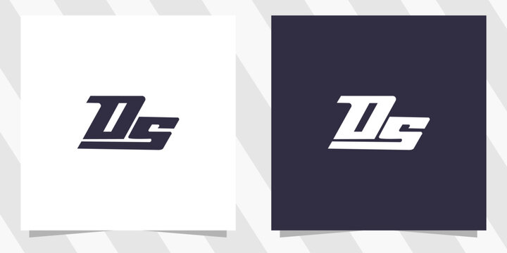 letter ds sd logo design vector
