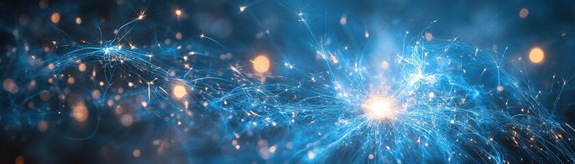 Discover how energetic blue sparks illuminate the beauty of digital art and science
