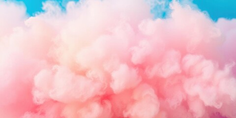 Fototapeta premium Fuzzy pink blue yellow background gradient with soft and fluffy texture resembling cotton candy or a colorful cloud, yellow, gradient