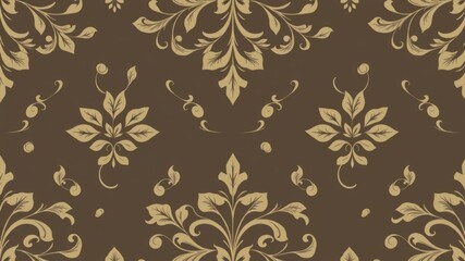 Fototapeta premium Intricate and flowing Art Nouveau pattern with delicate floral motifs, seamless, repeat