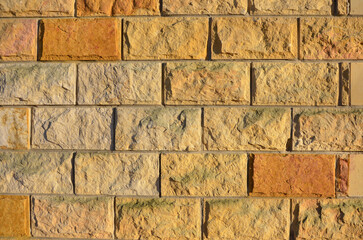 stone wall or stone fence on the street