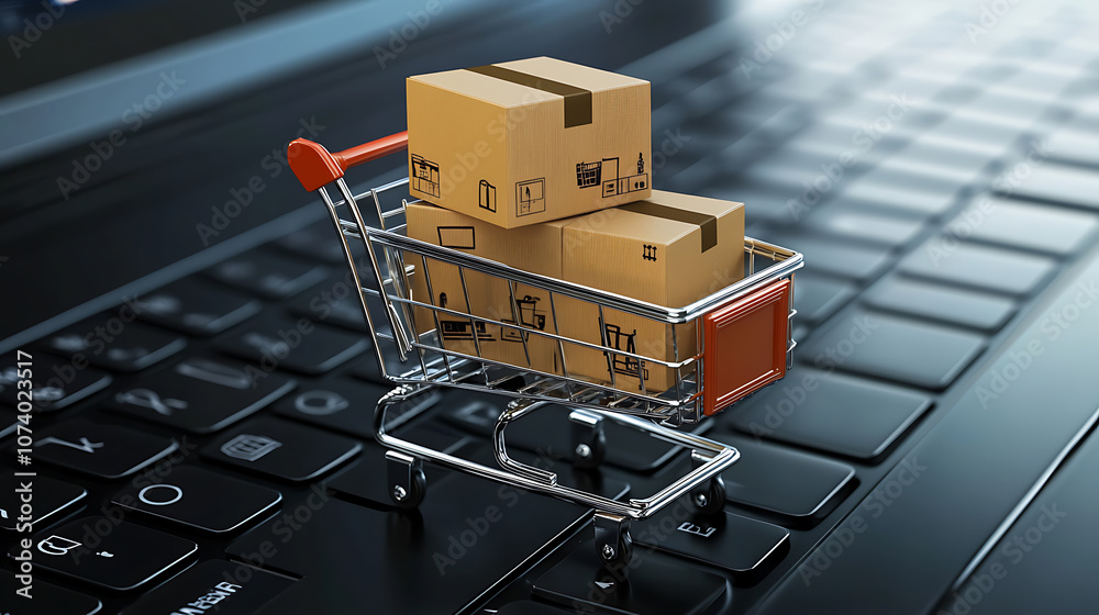 Poster modern e-commerce solutions for seamless online shopping and retail experiences, enhance your digita