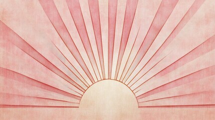 Pink fabric featuring a sunburst effect in a Venetian blind design perfect for wallpaper backgrounds