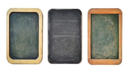 Set of Blank School Chalkboards on a Transparent Background Generative AI