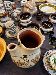 Antique Pottery and Ceramics at Flea Market