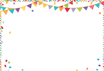 party streamers and confetti, frame with balloons and confetti, confetti background