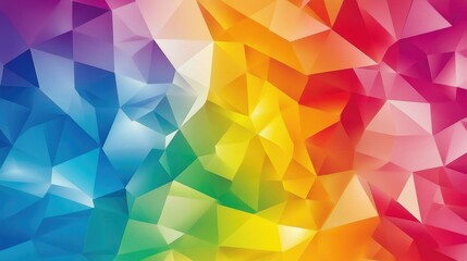 Obraz premium Abstract colorful geometric background with vibrant hues of blue, green, yellow, and red.