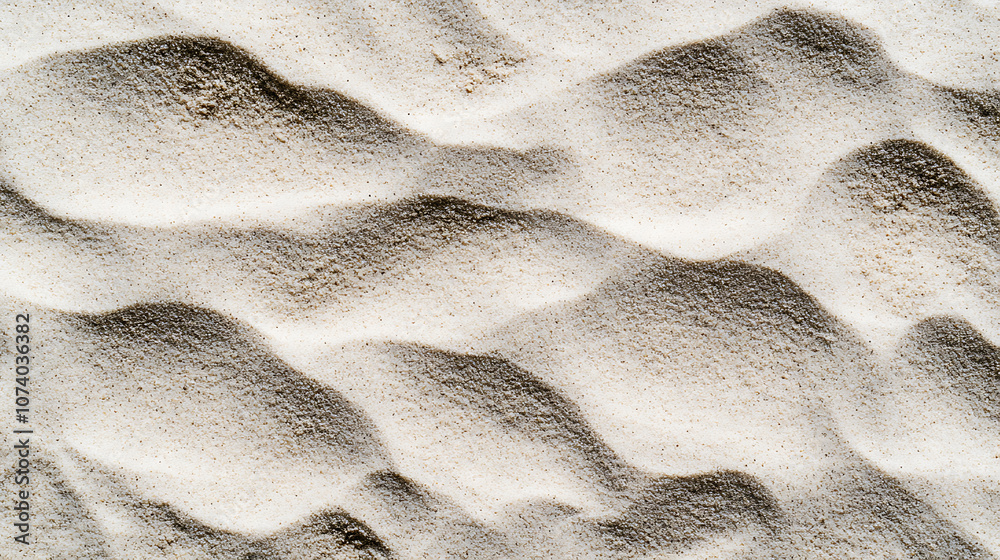 Poster scattered sand texture isolated on white background top view of natural material for design