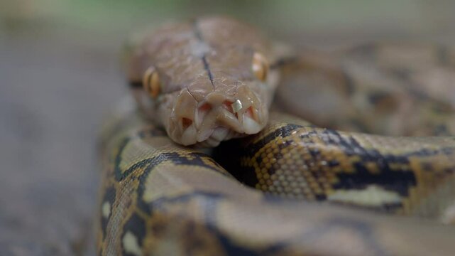 Pythons are reptiles that live in natural habitats.