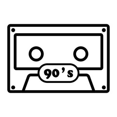 cassette Line Icon