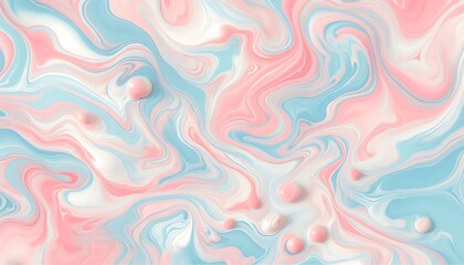 Obraz premium Soft pink and blue marble texture with pastel swirls playful modern design