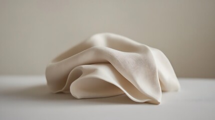 Smoothly folded napkin on a clean table