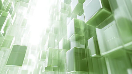 Naklejka premium Abstract green watercolor background with organic shapes and textures dynamic backdrop design